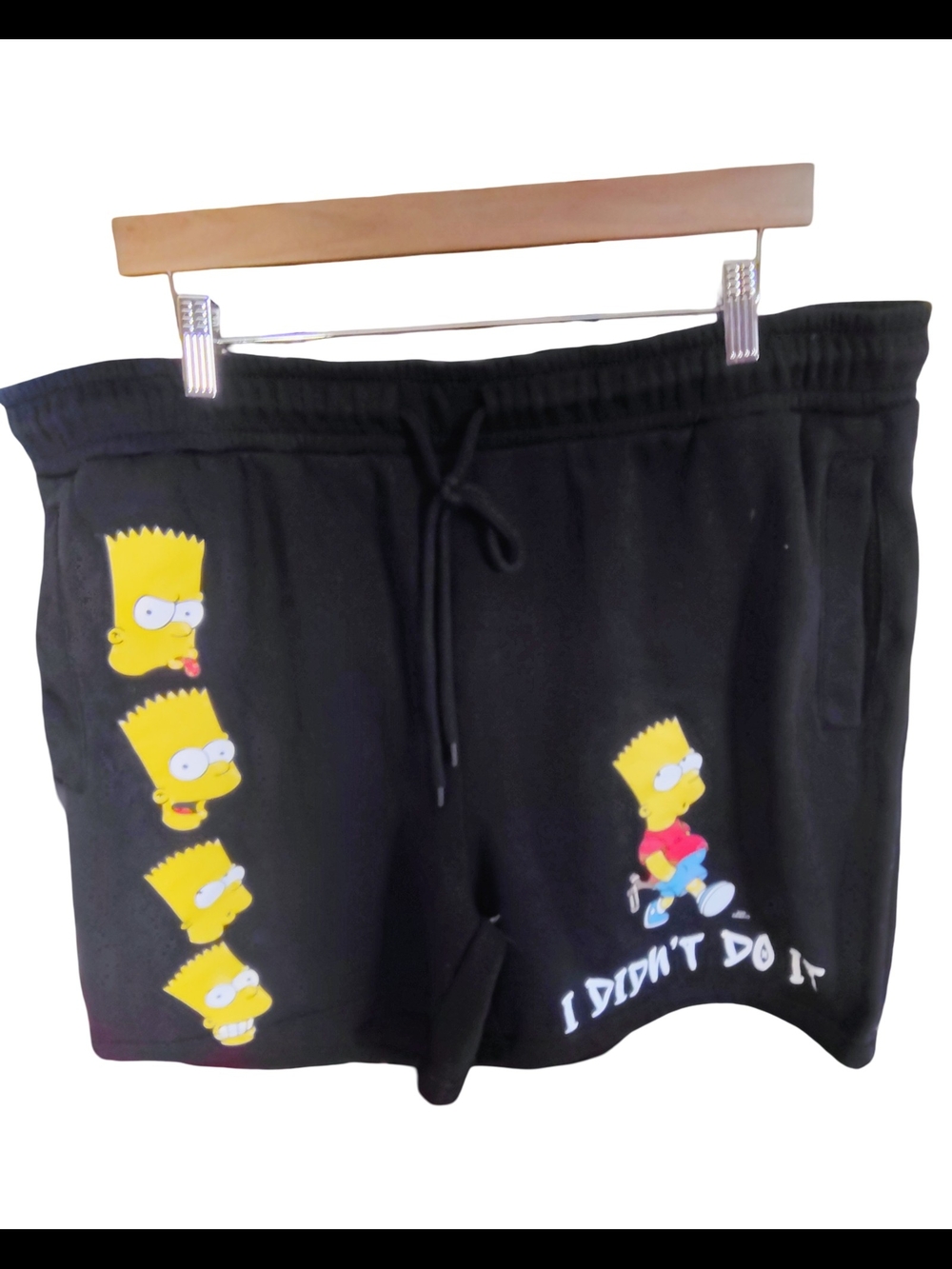 The‎ Simpsons Black Graphic Shorts with Logo Patch